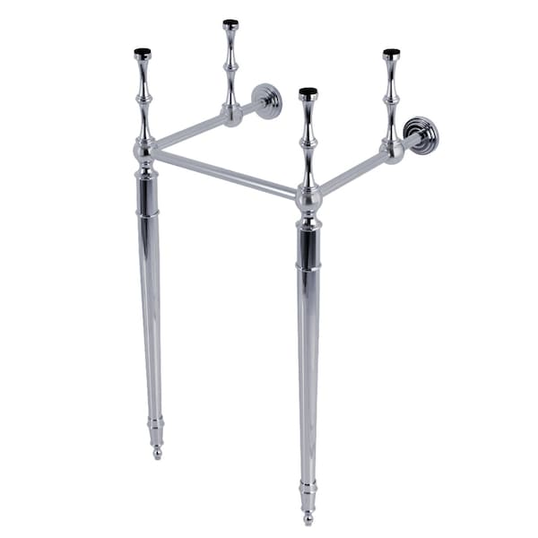 Brass Console Sink Legs, Polished Chrome